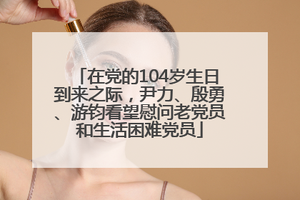 在党的104岁生日到来之际，尹力、殷勇、游钧看望慰问老党员和生活困难党员